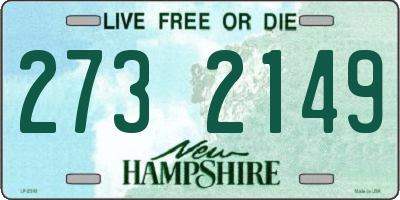 NH license plate 2732149
