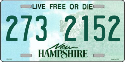 NH license plate 2732152