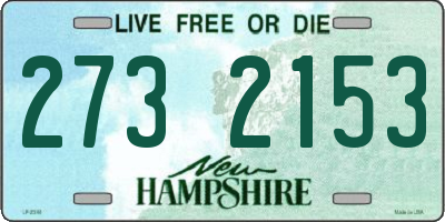 NH license plate 2732153