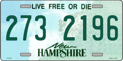 NH license plate 2732196