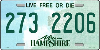 NH license plate 2732206