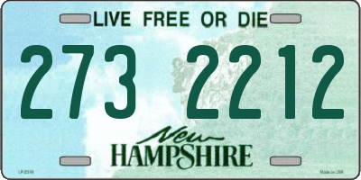 NH license plate 2732212
