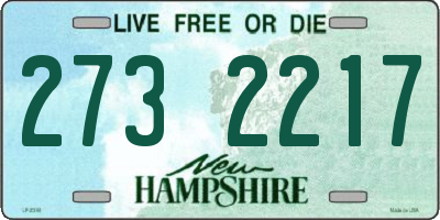 NH license plate 2732217
