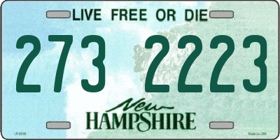 NH license plate 2732223