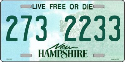 NH license plate 2732233