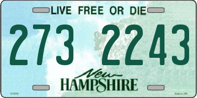 NH license plate 2732243