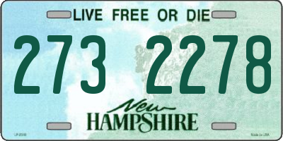 NH license plate 2732278