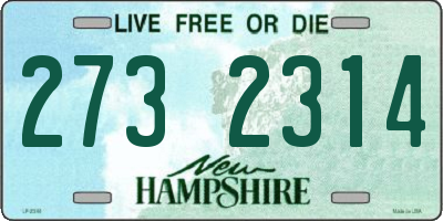 NH license plate 2732314