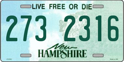 NH license plate 2732316