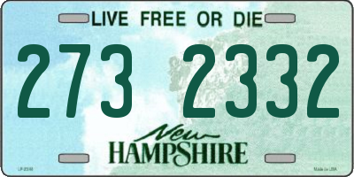 NH license plate 2732332