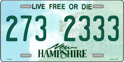 NH license plate 2732333