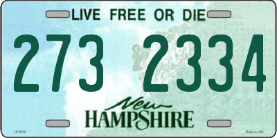 NH license plate 2732334