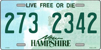 NH license plate 2732342