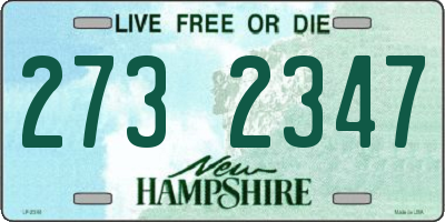 NH license plate 2732347