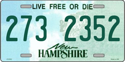 NH license plate 2732352