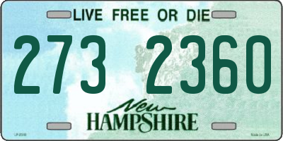 NH license plate 2732360