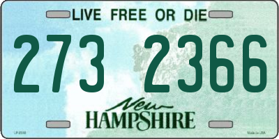 NH license plate 2732366