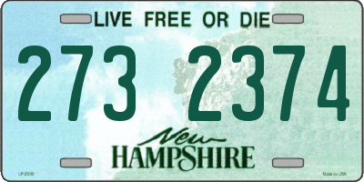 NH license plate 2732374