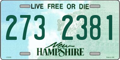 NH license plate 2732381