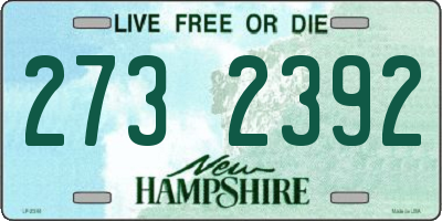 NH license plate 2732392