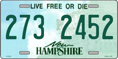 NH license plate 2732452