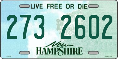 NH license plate 2732602