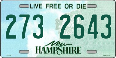 NH license plate 2732643
