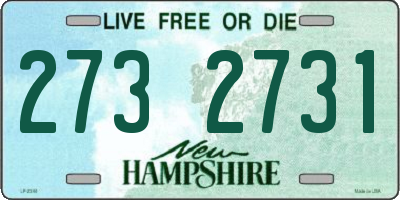 NH license plate 2732731