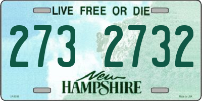 NH license plate 2732732