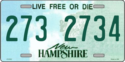 NH license plate 2732734