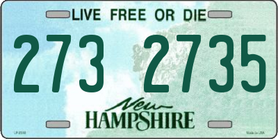 NH license plate 2732735