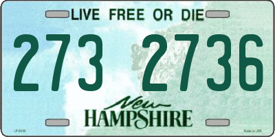 NH license plate 2732736