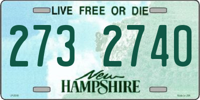 NH license plate 2732740