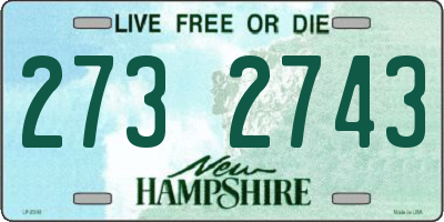 NH license plate 2732743