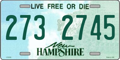 NH license plate 2732745