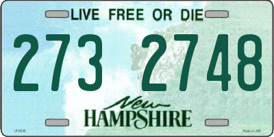 NH license plate 2732748