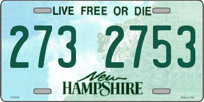 NH license plate 2732753