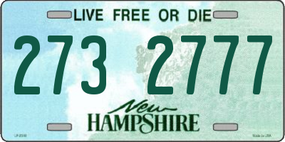NH license plate 2732777