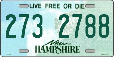 NH license plate 2732788