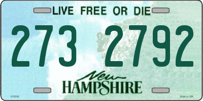 NH license plate 2732792