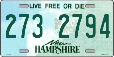 NH license plate 2732794