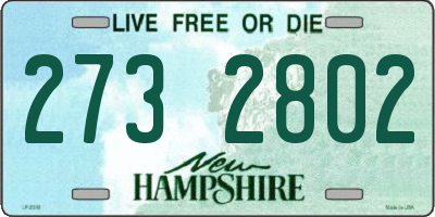 NH license plate 2732802
