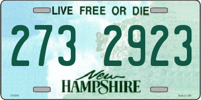 NH license plate 2732923