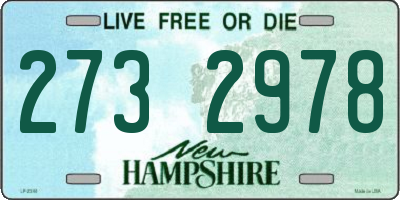NH license plate 2732978