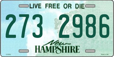 NH license plate 2732986