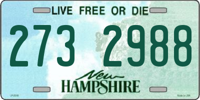 NH license plate 2732988