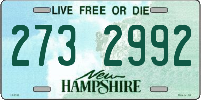 NH license plate 2732992
