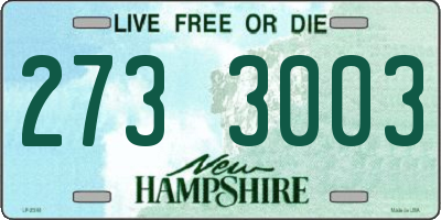 NH license plate 2733003