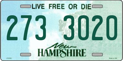 NH license plate 2733020