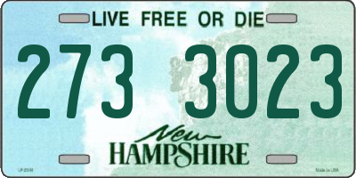 NH license plate 2733023